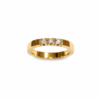 SKN 14 kt rødguld alliance ring 3 diamanter
