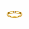 Alliancering 14 kt guld med diamant