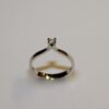 Solitaire ring 14 kt hvidguld 0,10 W.SI diamant