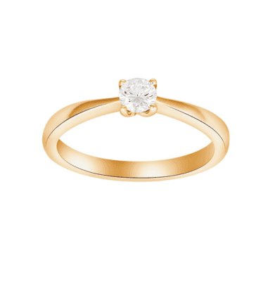 Noa 110 104BR5 heart 14kt. guld ring med diamant