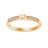 Noa 110 109BR5 heart 14kt. guld ring med diamant 0.13ct