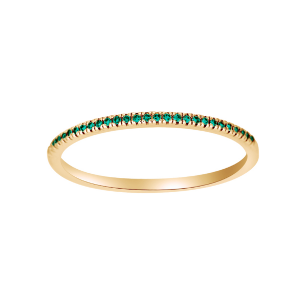 Noa 110 105SM5 heart 14kt. guld alliancering med smaragd