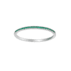Noa 110 105SM6 heart 14kt. hvidgulds alliancering med smaragd