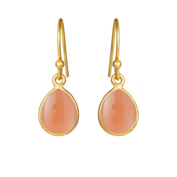 Susanne Friis Bjørner ørebøjler peach månesten 5249-1-124
