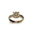 SKN 14 kt rødguldsring 0,72 ct diamanter