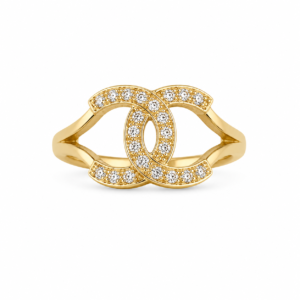 SKN 14 kt Guldring med 0,20 ct W/VS Diamanter