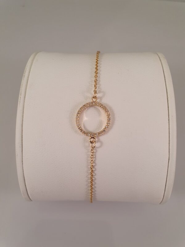 Diamant armbånd med cirkel