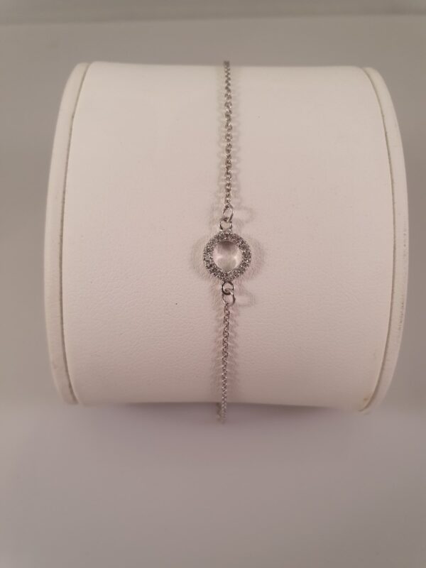 Diamant armbånd med cirkel