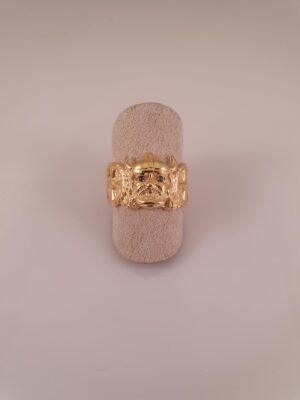 SKN 14kt Vikinge ring med safir øjne