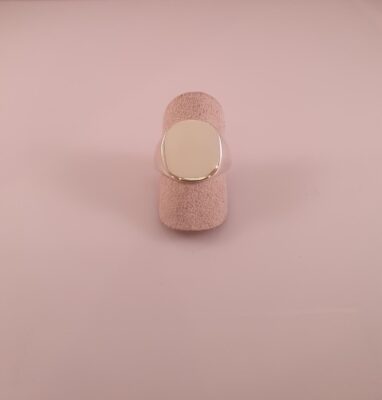 Signet ring i sølv - blank plade