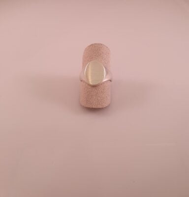 Signet ring i sølv - mat plade