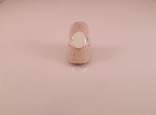 Signet ring i sølv - blank plade