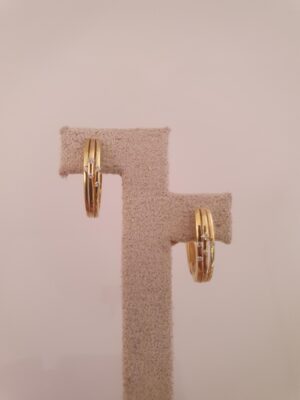 Guld creoler med diamanter 14991230