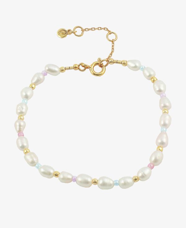 Hultquist Pastel perle armbånd S08086 G