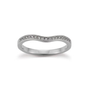 Gerstner vielsesring i hvidguld m. 0,095 ct. brillant