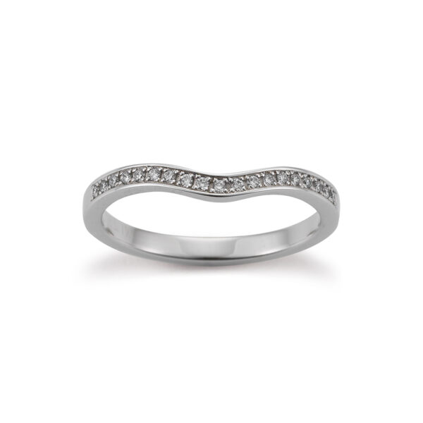 Gerstner vielsesring i hvidguld m. 0,095 ct. brillant