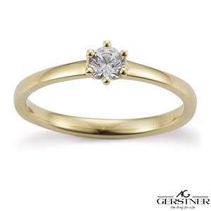 Gerstner vielsesring med 0,25 ct.