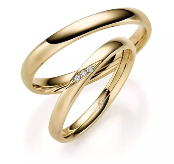 Gerstner vielsesringe 18 kt. guld