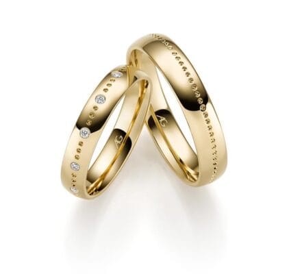 Gerstner vielsesringe i guld