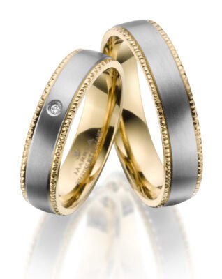 Marrya titanium dame vielsesring m. diamant