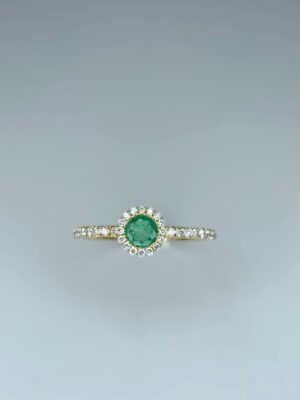 SKN 18kt ring m Smaragd & diamanter