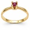 SKN 14kt solitaire Rubin ring