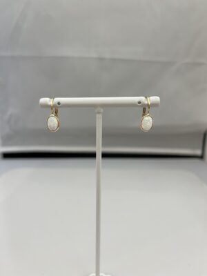 14kt ørehænger m opal