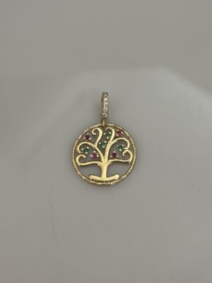 SKN 14kt livets træ m sten