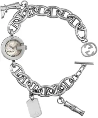 Gucci ya107508 stål m. charms