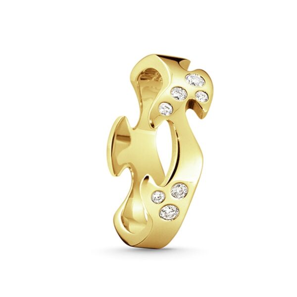 Georg jensen Fusion 18kt Rødguld. 8 diamanter.