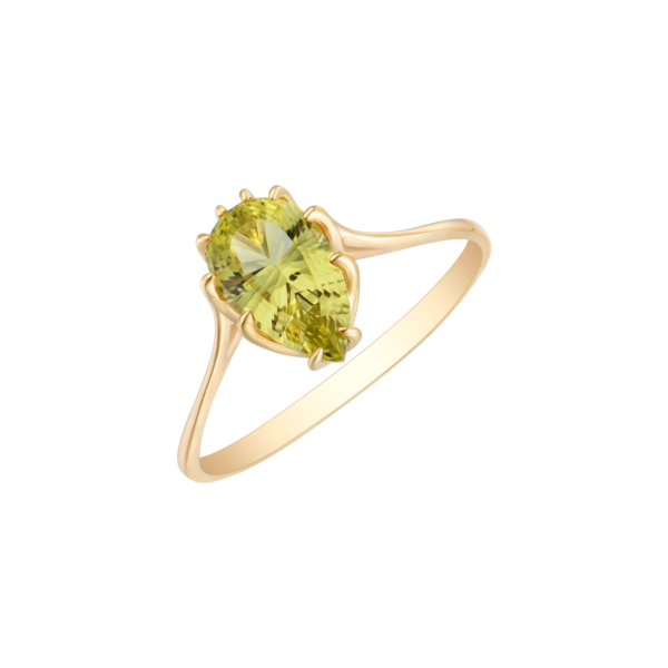 9kt. guldring med lemon kvarts 62165133