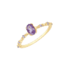 Støvring 8kt. guldring m. oval ametyst 62237075