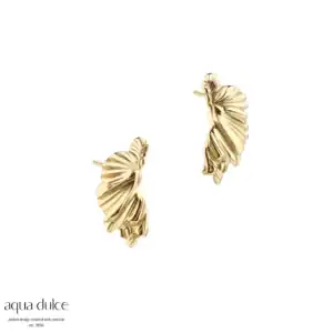Aqua Dulce KOI SMALL HALF LEAF sølvforgyldte ørestikker 5609