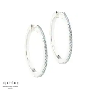 Aqua Dulce sølv Hoops RANVA 25mm. 5794