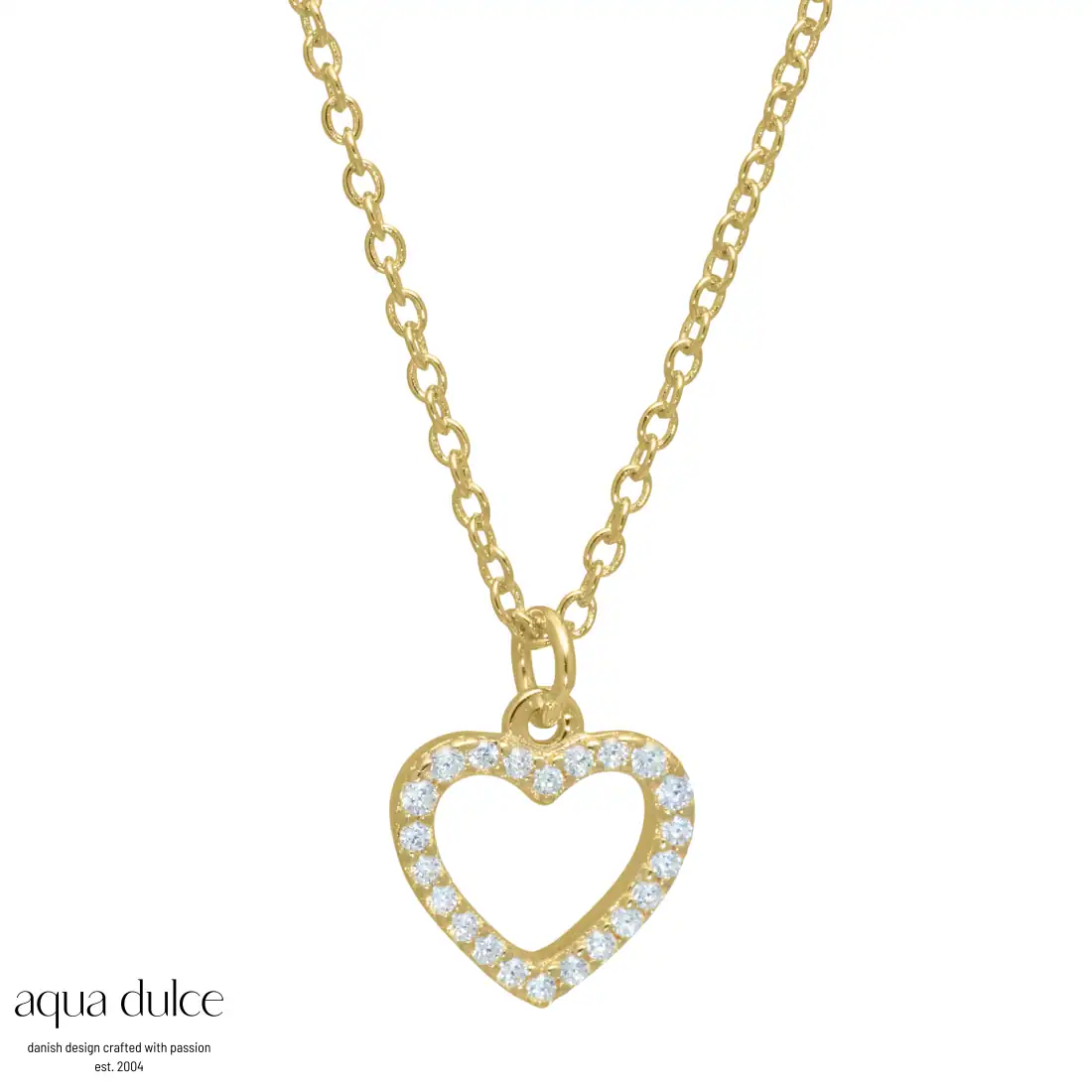 Aqua Dulce TESSA sølvforgyldt halskæde 3366