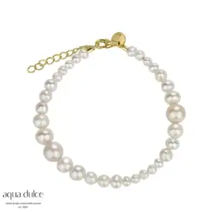 Aqua Dulce PERLETTE sølvforgyldt armbånd 4746