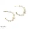 Aqua Dulce PRETTY PEARL sølvforgyldt creol 5120