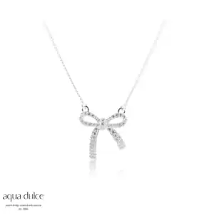 Aqua Dulce ELEGANT BOW sølv halskæde 5816