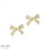 Aqua Dulce BIG DARLING BOW sølvforgyldt ørestikker 5805