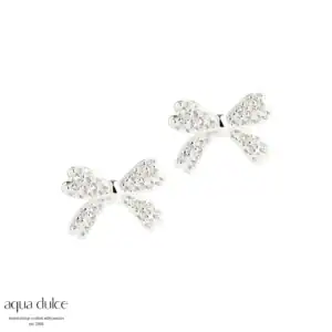 Aqua Dulce BIG DARLING BOW sølv ørestikker 5804