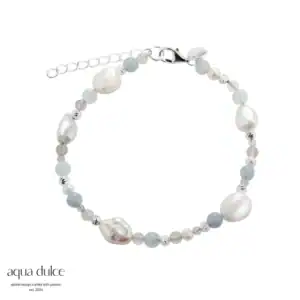 Aqua Dulce SKY BLUE PEARL sølv armbånd 5652