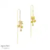 Aqua Dulce JASMIN sølvforgyldte øretråde 5892