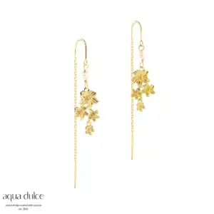 Aqua Dulce JASMIN sølvforgyldte øretråde 5892