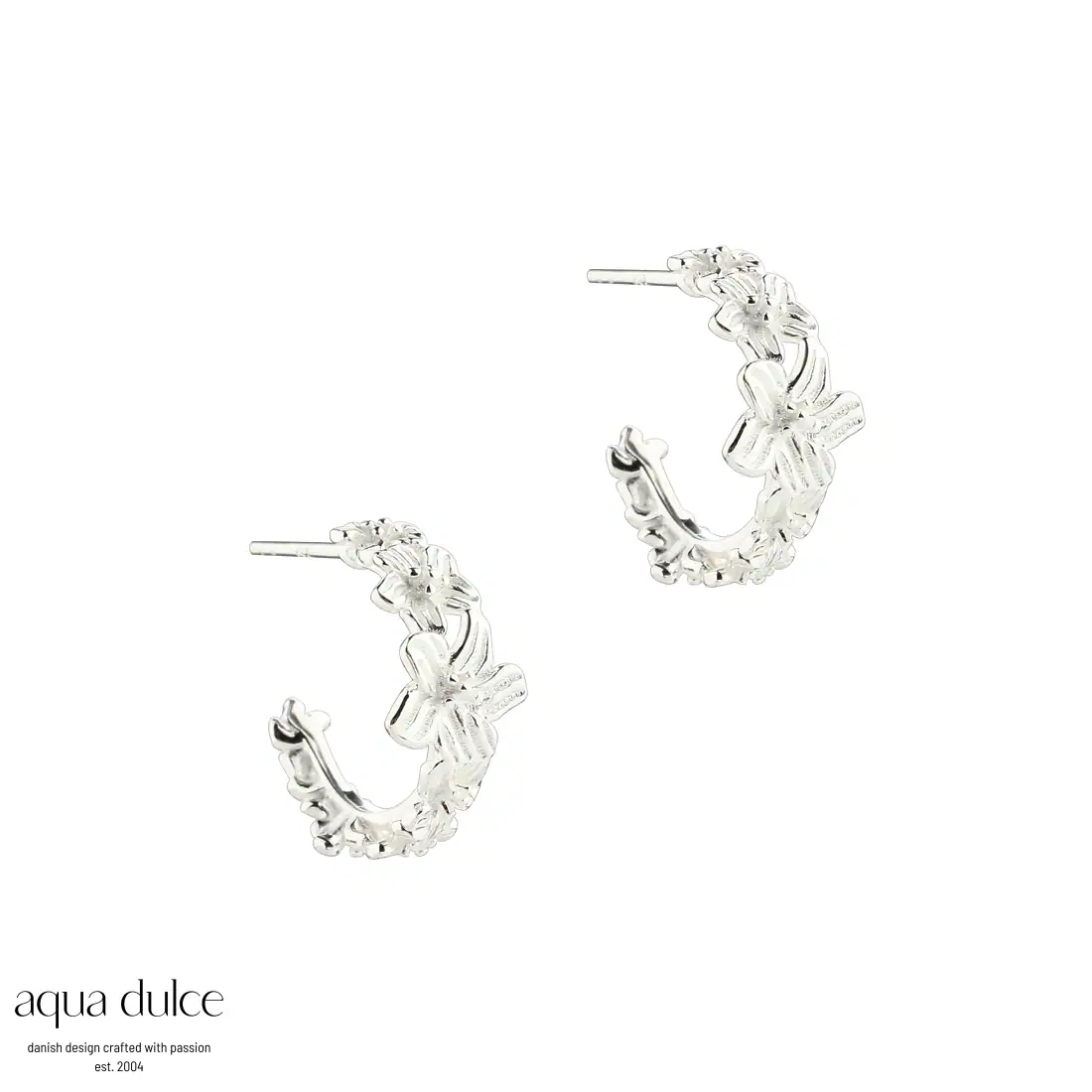 Aqua Dulce JASMIN LARGE sølv creoler 5887