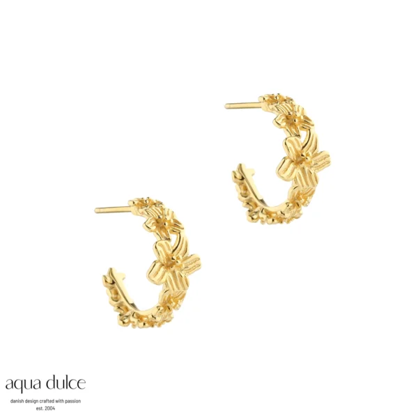 Aqua Dulce JASMIN MEDIUM sølvforgyldte creoler 5886