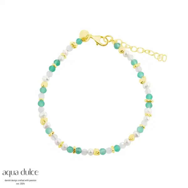 Aqua Dulce GREEN GARDEN sølvforgyldt armbånd 5978