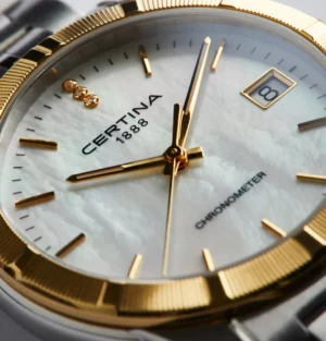 Certina DS Jubileum dame C902.251.41.016.00 fokus på urskiven