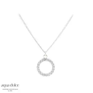 Aqua Dulce lille DARLING CIRCLE sølv halskæde 6005