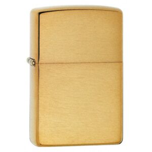 Zippo Lighter Brushed Chrome guld farve Z-204B