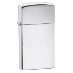 Zippo Lighter High Polish Chrome Slim sølv farve Z-1610